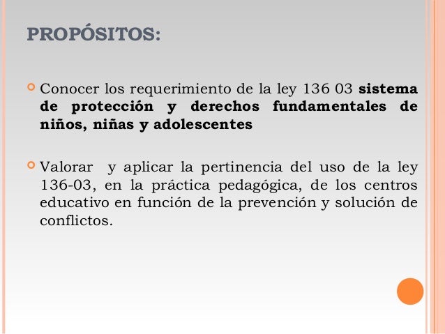 ley 136-03